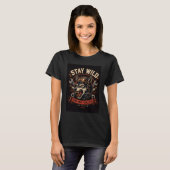 Bleib Wild Wolf Mechaniker T-Shirt (Vorne ganz)