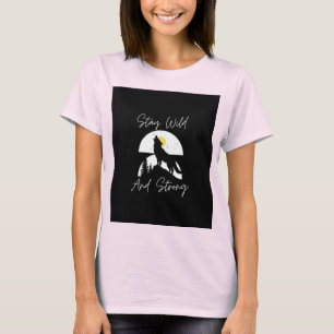Bleib Wild Wolf T-Shirt – Süßes Wolf Design