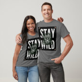 Bleib Wildes Leopardengesicht T-Shirt Design (Unisex)