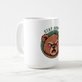 Bleib Wütender Bär Kaffeetasse (Vorderseite Links)