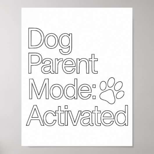 Bleib Zu Hause Hunde-Elternteil _ Hunde-Eltern-Mod Poster (Vorne)