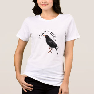 Bleib Zwitscher Lustiger Vogel Nerd Vogelbeobachtu Tri-Blend Shirt