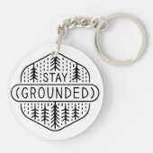 Bleibe Achtsamkeitspraxis Schlüsselanhänger (Rückseite)