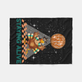 Bleibe Alive Disco 70er Türkei Erntedank Dance Fleecedecke (Vorderseite (Horizontal))