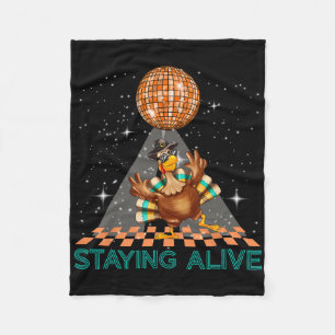 Bleibe Alive Disco 70er Türkei Erntedank Dance Fleecedecke