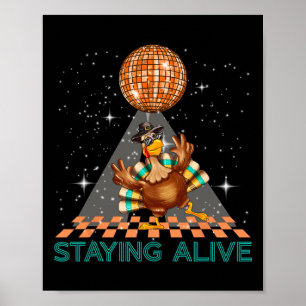 Bleibe Alive Disco 70er Türkei Erntedank Dance Poster