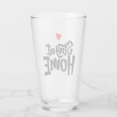 Bleibe am Herzen der Zuhause Glas (Rückseite)