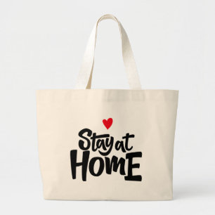 Bleibe am Herzen der Zuhause Jumbo Stoffbeutel