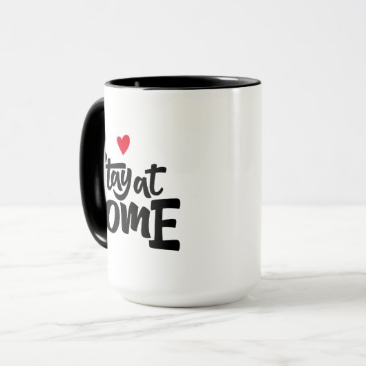 Bleibe am Herzen der Zuhause Tasse (Vorderseite Links)