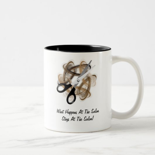 Bleibe am Salon Zweifarbige Tasse (Rechts)