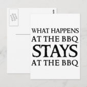 BLEIBE AN DER GRILLEN POSTKARTE (Vorne/Hinten)