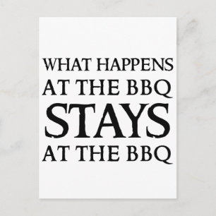 BLEIBE AN DER GRILLEN POSTKARTE