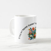 Bleibe-at-Zuhause gemein noch nicht stehend Kaffeetasse (Vorderseite Links)