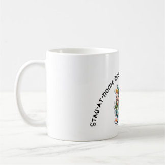 Bleibe-at-Zuhause gemein noch nicht stehend Kaffeetasse