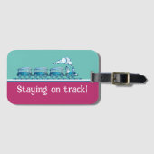 "Bleibe auf Track!" Gepäckanhänger (Vorderseite (Horizontal))