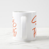 Bleibe auf Zuhause Jumbo-Tasse (Rückseite)