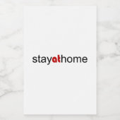 Bleibe auf Zuhause Lebensmitteletikett (Einzelnes Label)