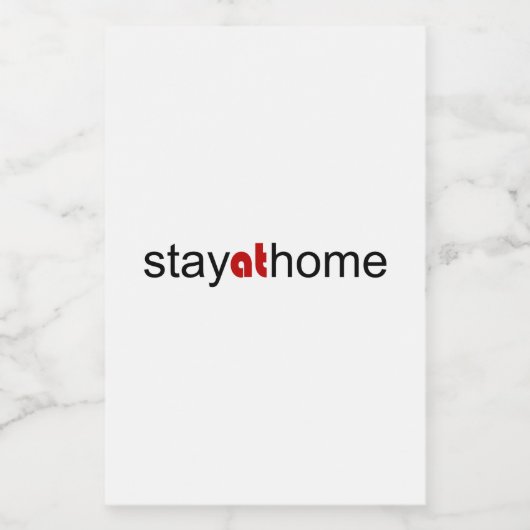 Bleibe auf Zuhause Lebensmitteletikett (Einzelnes Label)