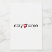 Bleibe auf Zuhause Lebensmitteletikett (Einzelnes Label)