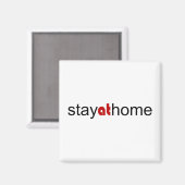 Bleibe auf Zuhause Magnet (Vorderseite/Rückseite)