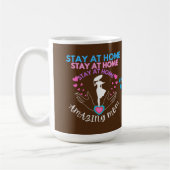 Bleibe auf Zuhause Mama Mutter Ehefrau Braun Moder Kaffeetasse (Links)