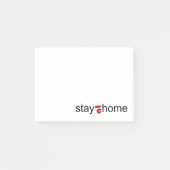 Bleibe auf Zuhause Post-it Klebezettel (Vorderseite)