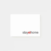 Bleibe auf Zuhause Post-it Klebezettel (Vorderseite)