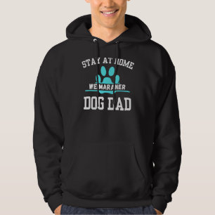 Bleibe auf Zuhause SIBERIAN HUSKY Hund Vater Hoodie