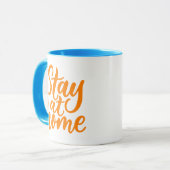 Bleibe auf Zuhause Tasse (Vorderseite Links)