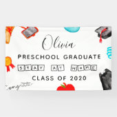 "Bleibe auf Zuhause"Vorschule Abschluss 2020 Banner (Horizontal)