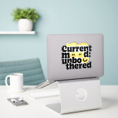 Bleibe Aufkleber (Laptop auf Schreibtisch)