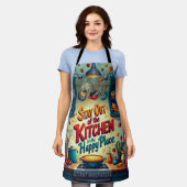 Bleibe aus der Küche - Es ist mein glücklicher Ort Schürze (Getragen)