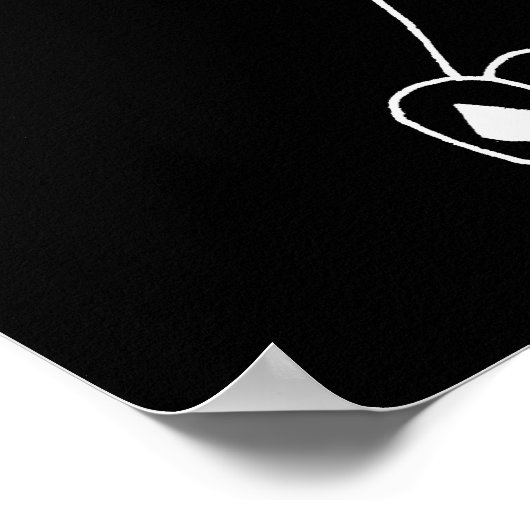 Bleibe aus meinem schwarzen Katzen-Poster im Zimme Poster (Ecke)