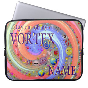 Bleibe aus meinem VORTEX Personalisiert Laptopschutzhülle