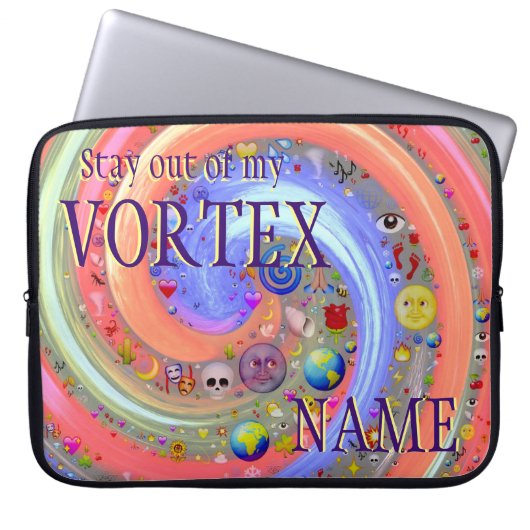 Bleibe aus meinem VORTEX Personalisiert Laptopschutzhülle (Vorderseite)