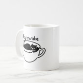 Bleibe Awake Coffee Cat Kaffeetasse (Vorderseite Links)