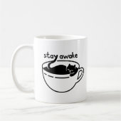 Bleibe Awake Coffee Cat Kaffeetasse (Links)