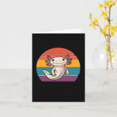 Bleibe Axolotl Retro Süße Tier Liebhaber Karte (Gelbe Blume)