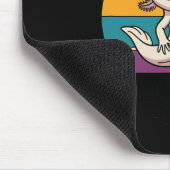 Bleibe Axolotl Retro Süße Tier Liebhaber Mousepad (Ecke)