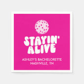 Bleibe Bachelorette Diskothek Serviette (Vorderseite)