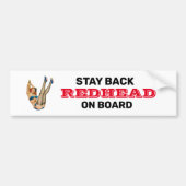 Bleibe Back Redhead auf Board Retro Button-up Girl Autoaufkleber (Vorne)