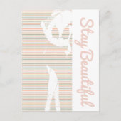 Bleibe Beautiful Diick Chick Postkarte (Vorderseite)