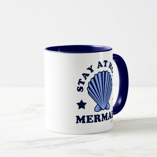 Bleibe bei Zuhause Mermaid Tasse (VorderseiteRechts)