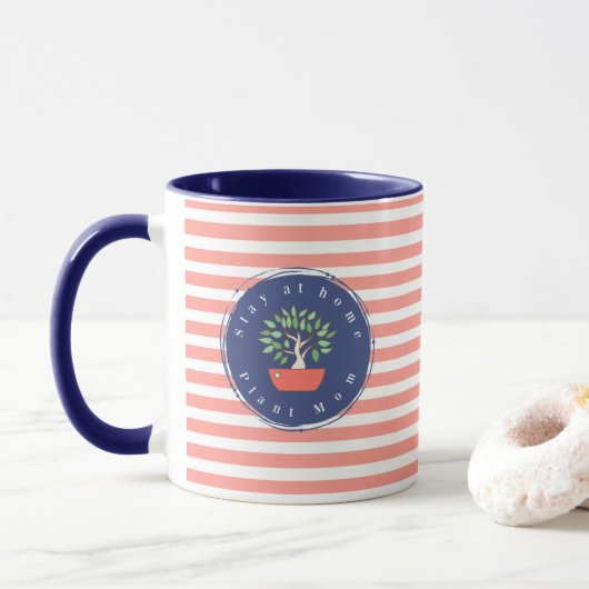 Bleibe bei Zuhause Pflanze Mama Bonsai Tree Tasse (Mit Donut)