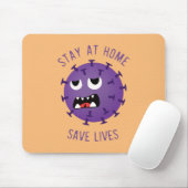 Bleibe bei Zuhause Rette Beängstigendes Virus Mousepad (Mit Mouse)