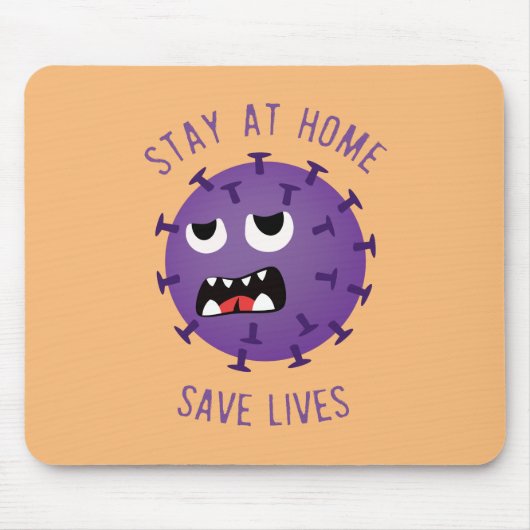 Bleibe bei Zuhause Rette Beängstigendes Virus Mousepad (Vorne)