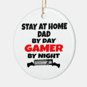Bleibe bei Zuhause Vater Gamer Keramik Ornament (Links)