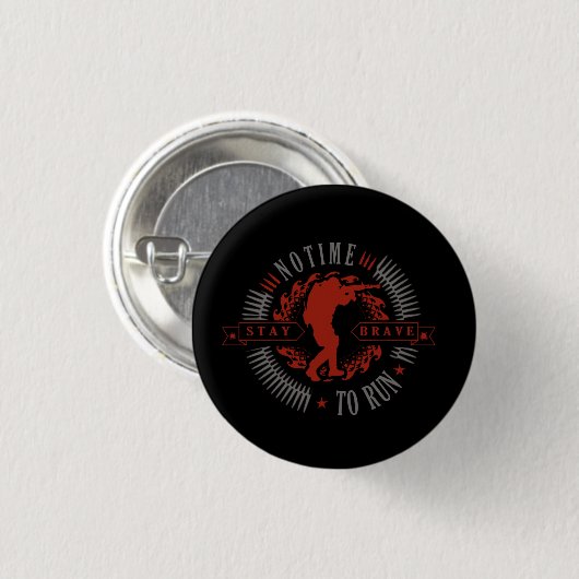 Bleibe Brave Red Soldier Button (Vorne & Hinten)