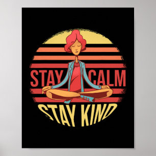 Bleibe Calm Bleibe Kind National Stress Awareness Poster