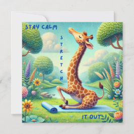 Bleibe Calm Giraffe Yoga Flat Card Karte